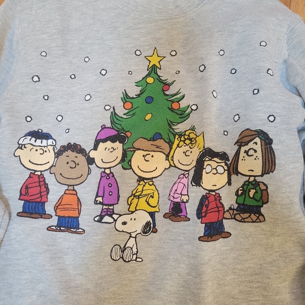 Peanuts Christmas Sweatshirt Snoopy Charlie Brown Holiday Crewneck Size Small - Picture 4 of 4